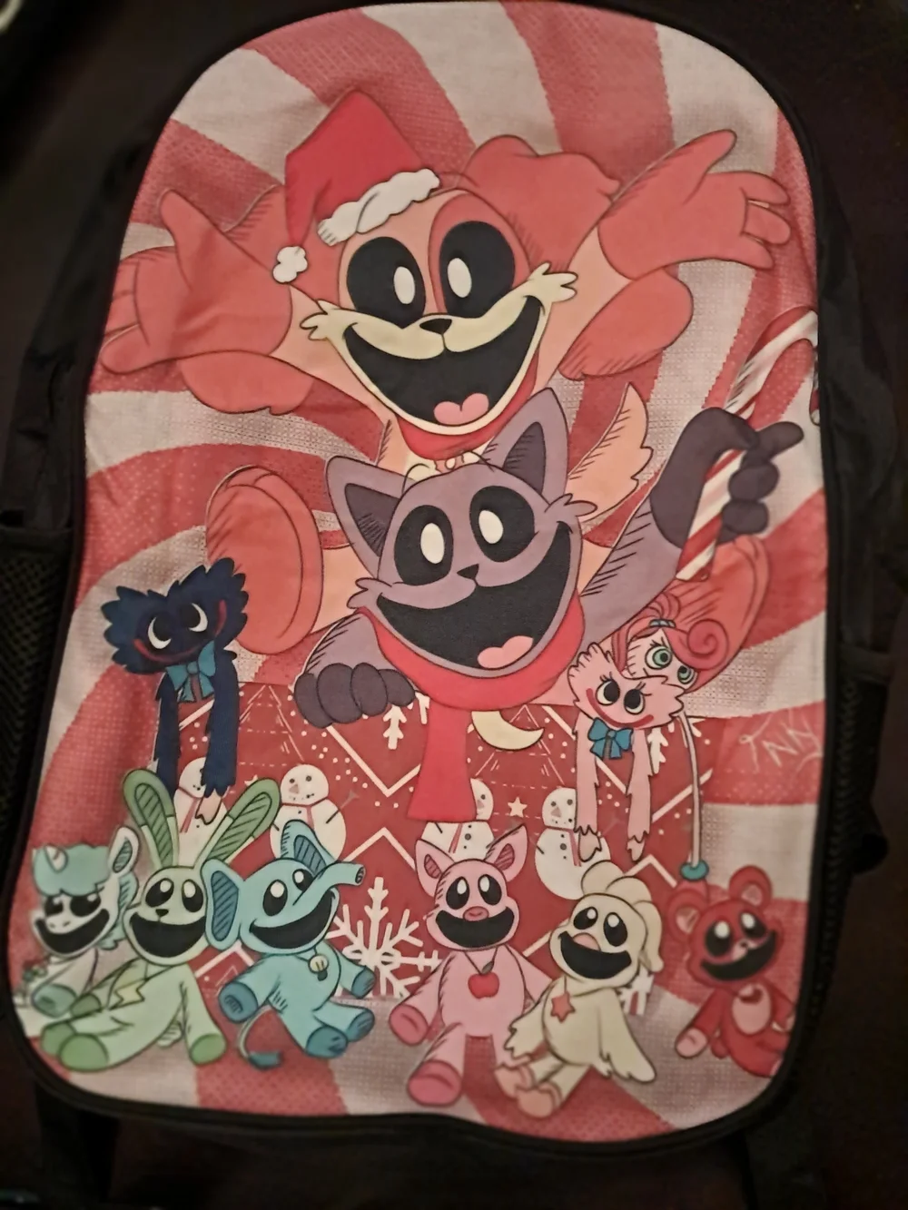 Kids Pink Character Backpack with Matching Pouch